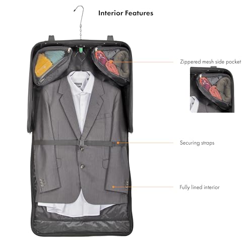 Travel Select Amsterdam Business Rolling Garment Bag, Softside Expandable Rolling 2-Wheeled Suit Carrier, Gray, One Size - color: Gray