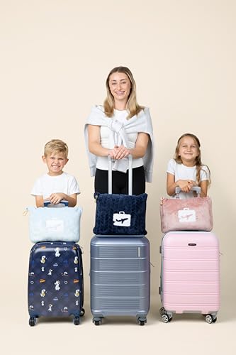 EverSnug Travel Blanket & Pillow 68x42 - Premium Ultra-Soft Microfleece 2 in 1 Compact & Packable Flight Blanket with Soft Bag Pillowcase, Hand Luggage Sleeve and Backpack Clip (Navy Blue) - color: Navy Blue