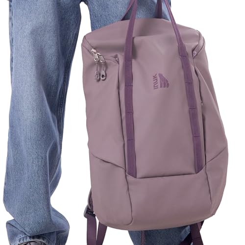 INUK Travel Laptop Backpack, 25L Recycled Waterproof Light Daypack - color: Misty Purple