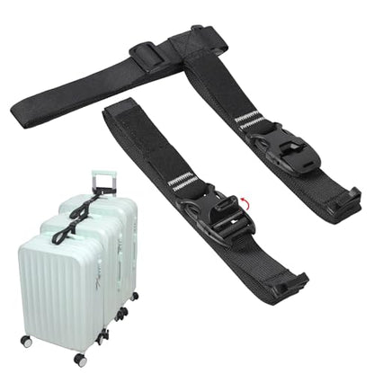 Vigorport Luggage Connector Straps for Suitcase, Add A Bag Suitcase Belt - size: Medium-Cam Buckle