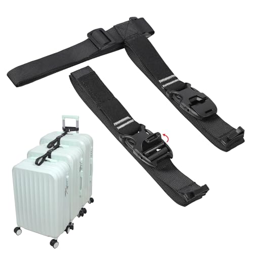 Vigorport Luggage Connector Straps for Suitcase, Add A Bag Suitcase Belt - size: Medium-Cam Buckle