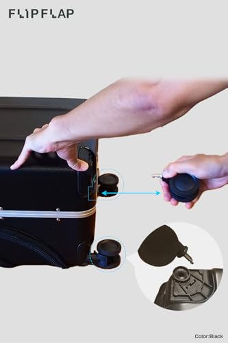 FLIP The Suitcase That Turns Into a Shelf 47L Carry-On Lightweight Polycarbonate Silent Detachable Wheels TSA Lock Front-Open PC Cabin Approved for Business Travel Easy Caster Replacement (Black) - color: Black
