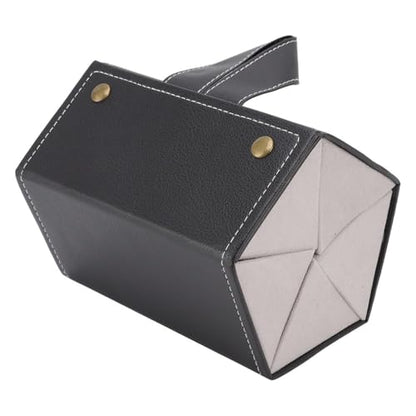 Sunglasses Organizer Case 8 Slots PU Leather Foldable Hanging Design Travel Eyewear Holder with Multiple Compartments for Glasses Storage(Black)