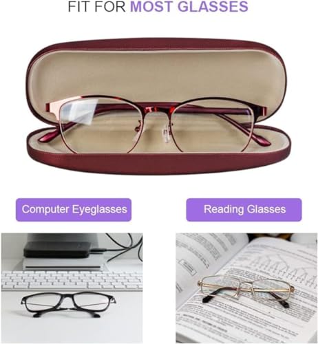 ZONLY Eyeglasses Case,(4 Piece) Unisex Hard Shell Eyeglasses Cases Protective Case For Glasse - color: Solid