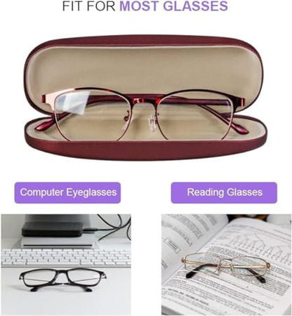 ZONLY Eyeglasses Case,(4 Piece) Unisex Hard Shell Eyeglasses Cases Protective Case For Glasse - color: Solid