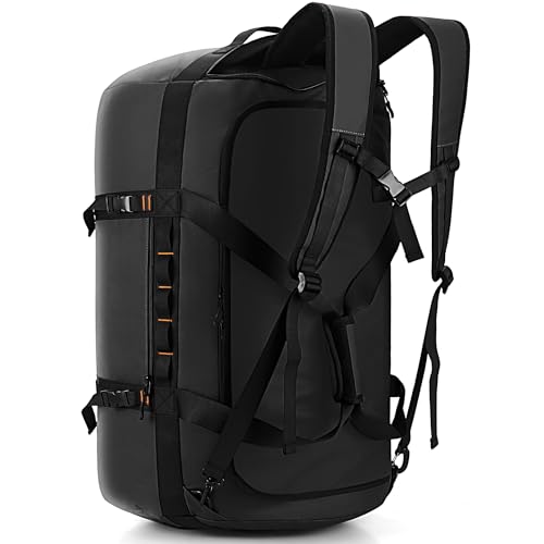 Hulongo Waterproof Duffel Bag Backpack for Men, Black, 40L - color: Black, size: 40L
