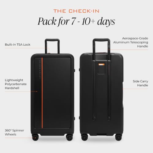 Briggs & Riley ZDX Extra Large 32 Inch Trunk Hardside Spinner, Black - color: Black, size: 32" Hardside Checked