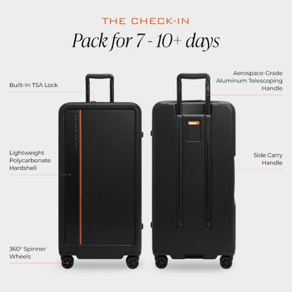 Briggs & Riley ZDX Extra Large 32 Inch Trunk Hardside Spinner, Black - color: Black, size: 32" Hardside Checked