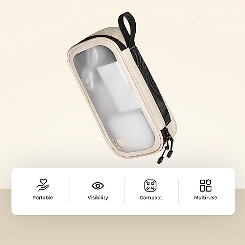pack all Clear Electronic Organizer, Compact TPU Cable Organizer Bag - color: Beige