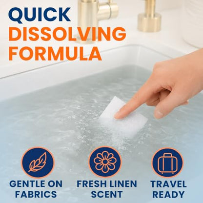 Travel Laundry Detergent Sheets with 50 Pocket Laundry Sheets, 30 Count Hand/Machine Wash, Silicone Sink Stopper & Canvas Bag, plus Bonus Pouch, TSA Compliant, Hotels, Cruises, Camping & Backpacking - style: 5-Pack Laundry Kit