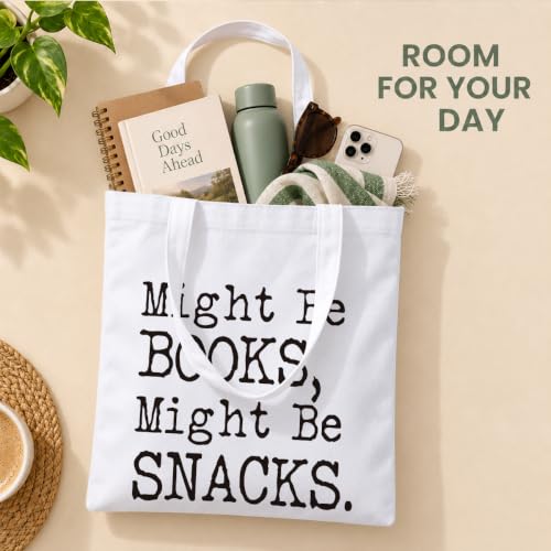 Funny Canvas Tote Bag, Reusable Playful Shoulder Bag, Whimsical Carryall for Shopping Commute Beach - color: Book 01