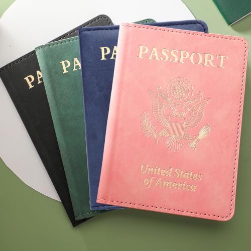 Passport Holder for Travel, US Passport Cover and Card Slot Combo - color: Black