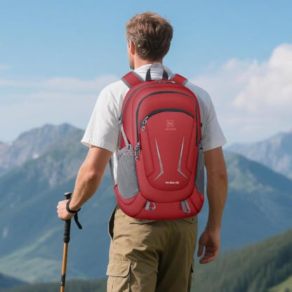 MIYCOO Ultralight Packable Backpack, 35L Waterproof Hiking Daypack - color: Red