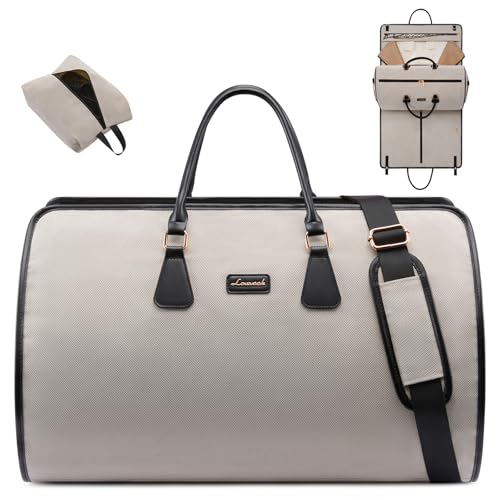 LOVEVOOK Garment Bags for Travel,3 in 1 Garment Duffle Bags with Shoe Pouch - color: Black Sanger