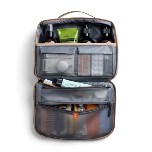 Bellroy Hanging Toiletry Kit Plus 8L, Travel Toiletry Bag - Stone - color: Stone