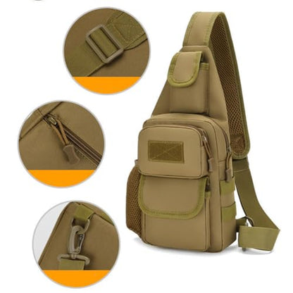 Sling Bag Crossbody Backpack for Men, Tactical Chest Shoulder Bags Daypack - color: Black 2