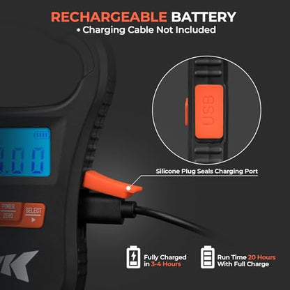KastKing ToughTide USB Charging Fishing Scale, Fishing Gear, Black - color: Black