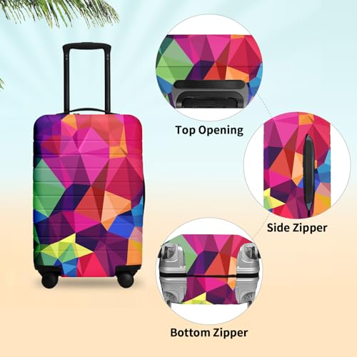 GGalleryGlide Luggage Covers For Suitcase TSA Approved, Fits 18-32 Inch - color: Geometric, size: M(23"-26" Suitcase)