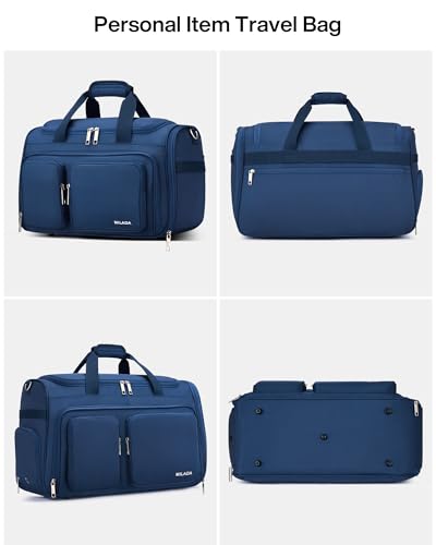 MILADA Carry On Luggage Bags for Travel Foldable Personal Item Travel Bag - color: Blue, size: Carry On 21.5 inch