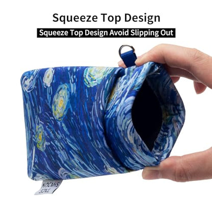 Face Shadow Double Glasses Case Soft Eyeglass Case For Women Men - color: Starry Sky