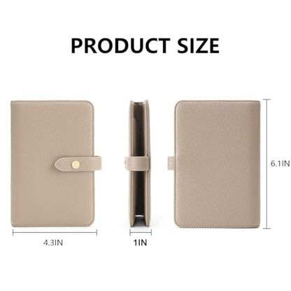 Passport Holder Cover PU Leather Travel Wallet Case RFID Blocking Travel Document Organizer for Women and Men Scandihome Series - color: Khaki