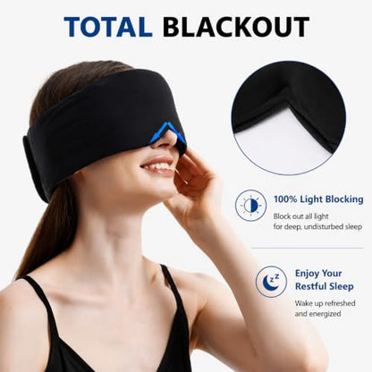 Sleep Mask ALASKA BEAR Wraparound Cool for All Sensitive Sleepers - color: A3 Black