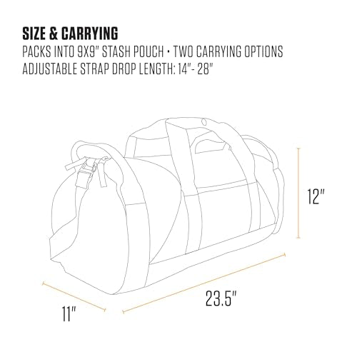 Carhartt Classic Round Duffel with Utility Pouch, Heavy-Duty, Water-Resistant Packable Gear Bag for Jobsite, Gym, and Travel - color: Industry Red, style: 40l