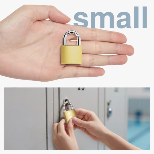 Puroma 2 Keyed Padlocks 32mm 6 Keys, 0.86" School Gym Locker Lock Luggage