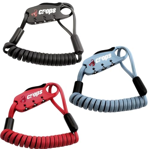 CROPS Q-BIRO Bike Lock Cable, 3 ft, Black, Shape-Memory Cable Lock - color: Black, size: 3ft Long
