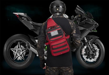 Tactical Sling Crossbody Bag Holster Shoulder Backpack 15L - color: Red