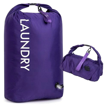 Travel Laundry Bag, Vacuum Compression Dirty Clothes Travel Bag - color: Purple, size: Medium
