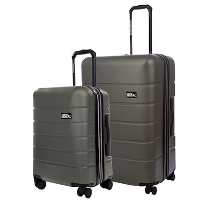 Eddie Bauer Glacier Hardside Spinner Durable PC/ABS Construction 2-Piece Set Suitcase Luggage, Sprig - color: Sprig, size: 2-Piece Luggage Set