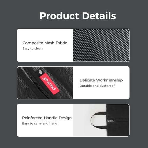 pack all Plus-Sized Shoe Bag for Travel, Water-Resistant Shoe Pouch - color: Plus-Black, style: 2 Pack