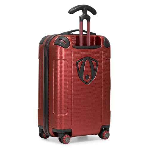 Traveler's Choice Maxporter II Polycarbonate Hardside Trunk with Spinner Wheels, Red, 22-Inch Carry-on Luggage - color: Red, size: 22-inch Carry-on Luggage