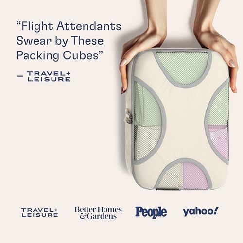 Shacke 8 Set Packing Cubes for Travel, Shoe & Toiletry Bags (Sand) - color: 8 Set - Sand, size: Set of 8