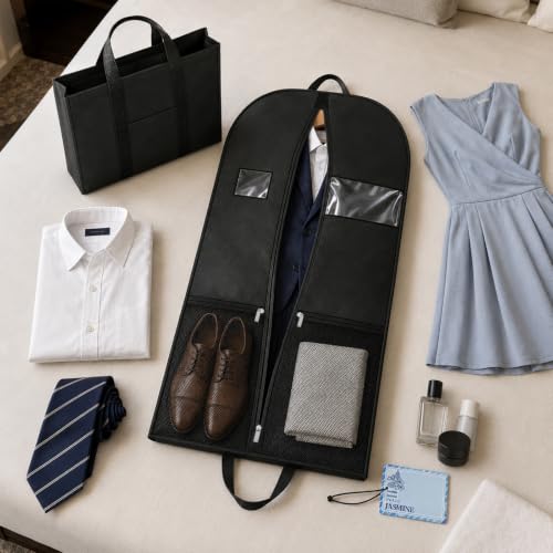 43-Inch Mens Hanging Garment Bag with ID Holder And Rear Zip Pocket - style: Garmentbag 43INCH 1 pack