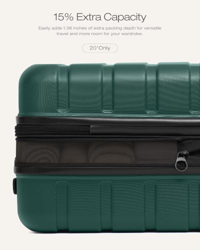Coolife Luggage Set, Lightweight Durable Hardshell, 3 piece, Reed Green - color: Reed Green