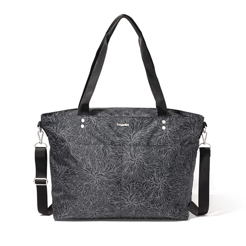 Baggallini Carryall Laptop Tote - color: Midnight Blossom Print