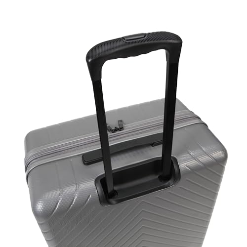 TRIPS RIDGELINE 28-Inch Lightweight Durable Hardside 8-Wheel Spinner Checked Suitcase Size Luggage, Granite - color: Granite, size: LARGE CHECKED