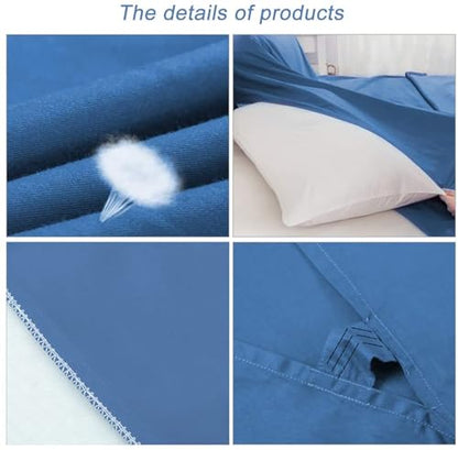 Sleeping Bag Liner, Camping Travel Home Bed Sheet Compact Sacks - color: Blue, size: 45.3 * 82.7"