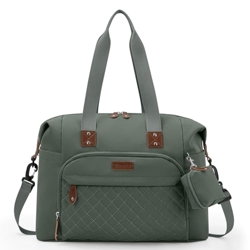 Tuwubi Diaper Bag Tote,Baby Diaper Bag with Pacifier Case - color: Olive Green, size: Medium