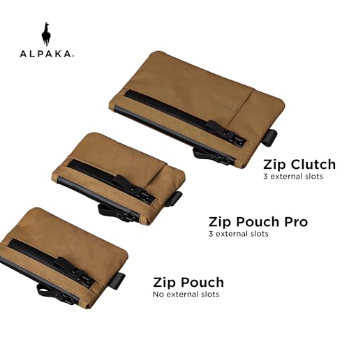 ALPAKA Zip Pouch RFID-Blocking Mens Wallet Coyote Brown - color: Coyote Brown