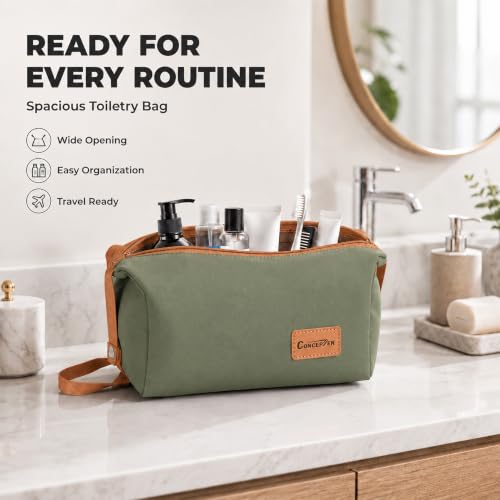 CONCEPTEN Luggage Sets 3 Piece, PP Hardshell Suitcases Set with Wheels - color: Olive Drab, size: 3 Piece Sets (21/Db/Tb)