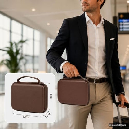 GWCASE Ring Organizer Box 42-Slot Hard Shell Case Holds 50+ Pieces, Coffee - color: Coffee Brown