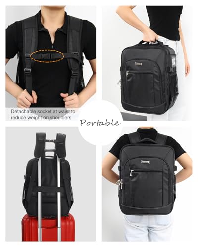 TANTO Makeup Backpack, Makeup Case Pro Artist Travel Train Case with 4 Bag - color: Black