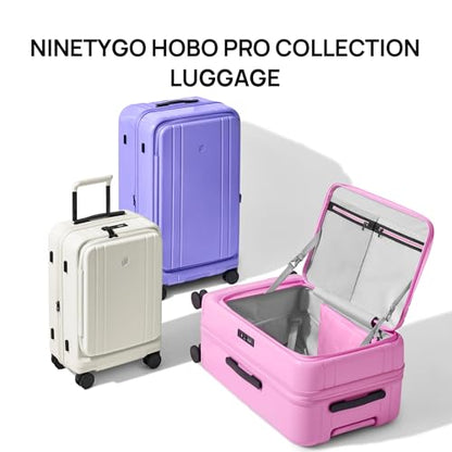 NINETYGO Medium Checked Luggage 24 Inch, Top Opening Luggage Checking In Luggage, Expandable, PC Hard Shell, Larger Capacity Checked, TSA Lock, 360° Spinner Wheels (White,HBP) - color: 08-White, size: Checked 24-Inch