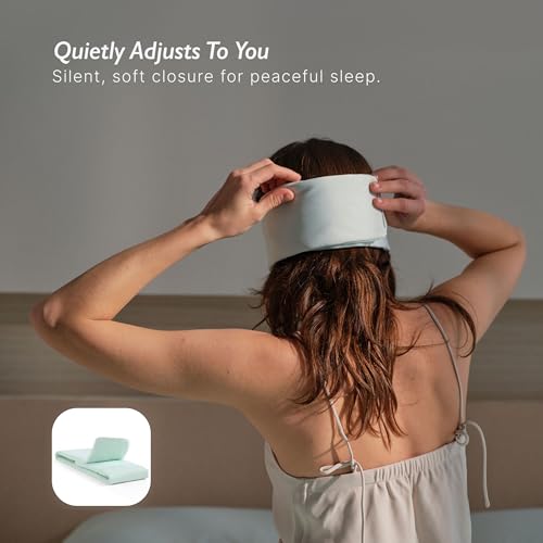 Breescape Cooling Silky Eye Mask, Instant Cool-to-Touch Fabric with Silent Closure, Full-Coverage Light Blocking, Adjustable Soft & Breathable Design for Ultimate Sleep Comfort, Comes with Travel Bag - color: Mint Green