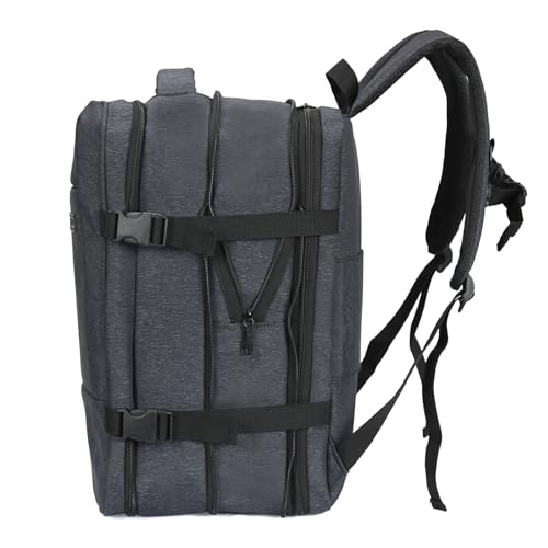 DUKAP X-Era Expandable Backpack - Heavy Duty Material, Premium Washed Fabric, Padded Laptop Compartment, Easy Access Pockets, Carry-On Sleeve, High Performance Backpack for Travel - Black - color: Black