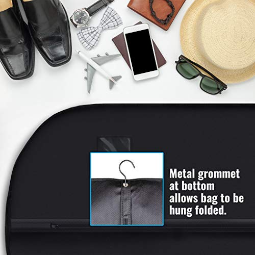 Plixio 40" Black Garment Bags Suit Bag for Travel - size: Black - 10 Pack (40")