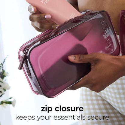 Case-Mate Jelly Makeup Bag - Waterproof Zipper Pouch - Mulberry - color: Mulberry